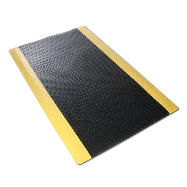 KARAT Anti-Ermüdungsmatte Dyna-Protect Diamond 60 x 1100 cm Schwarz-Gelb