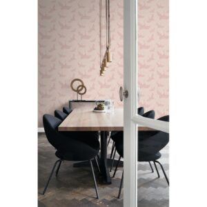 Origin Wallcoverings Tapete Kraniche Altrosa 0