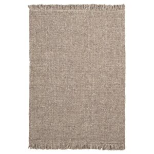 MeGusta Kurzflor Teppich Uni Modern Taupe Wolle 140x200 cm Clara