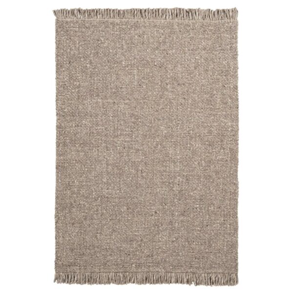 MeGusta Kurzflor Teppich Uni Modern Taupe Wolle 140x200 cm Clara