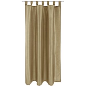 Bestlivings Gardine Blickdicht 140 cm x 145 cm Schlaufen Taupe Dunkel