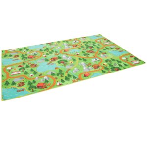 Snapstyle Kinder Spiel Teppich Campingplatz Bunt 80x320cm