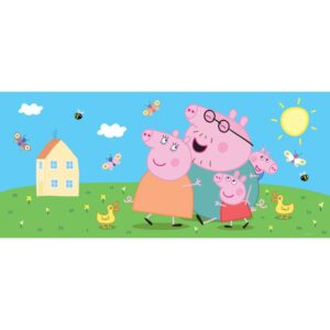 Sanders & Sanders Poster Peppa Wutz Grün Blau und Rosa 1