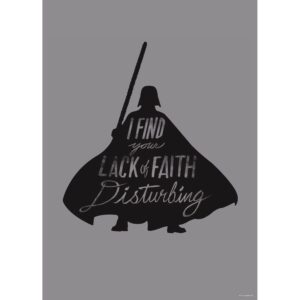 Disney Poster Star Wars Vader Quotes Grau und Schwarz 50 x 70 cm 612176