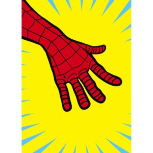 Komar Poster Spider-Man Gelb und Rot 50 cm x 70 cm 612851