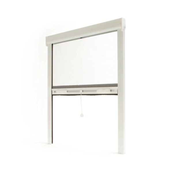 Avosdim Insektenschutzrollo Fenster & Tür Aluminium 125cm x 160cm Weiß