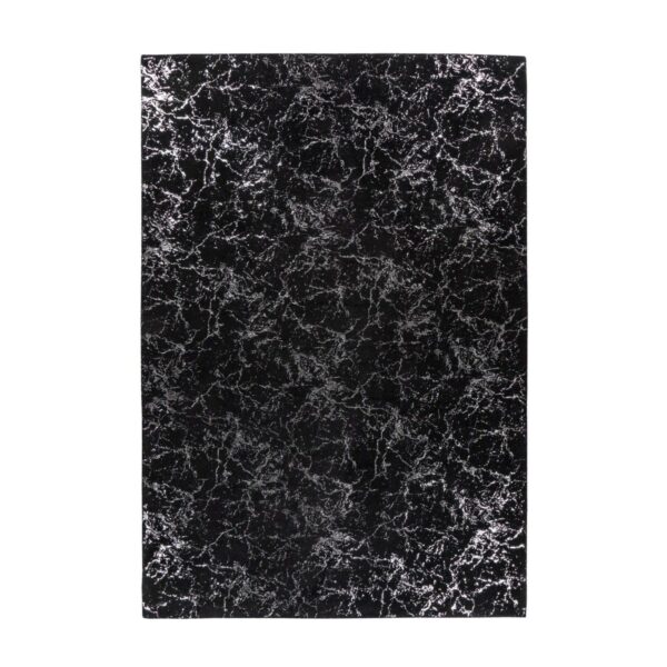 MeGusta Kurzflor Teppich Modern Schwarz - Silber 200x290 cm Magdalena