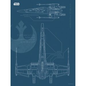 Disney Poster Star Wars X-Wing Dunkelblau 30 x 40 cm 611685