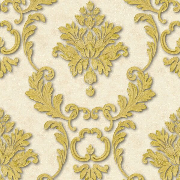 Tadessi Tapete Barock Jacopo M1 No 2291 Vliestapete Creme Gold Ornament Barocktapete