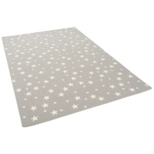 Snapstyle Kinder Spiel Teppich Sterne Grau 200x300cm