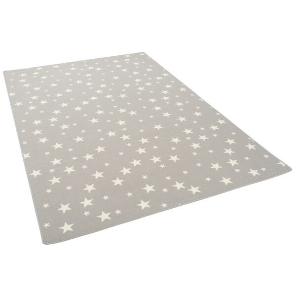 Snapstyle Kinder Spiel Teppich Sterne Grau 133x133cm