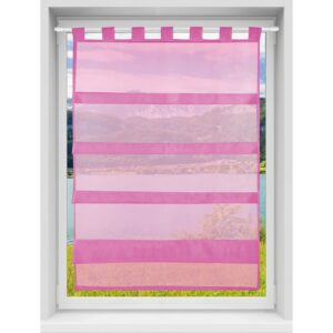 Bestlivings Sky Gardine Raffoptik Schlaufe 80 cm x 110 cm Pink