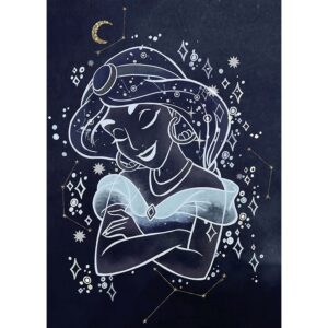 Disney Poster Jasmin Alladin Dunkelblau 50 x 70 cm 611712