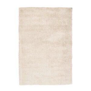 MeGusta Shaggy Hochflor Teppich Uni Modern Beige Polyester 170x240 cm Paloma