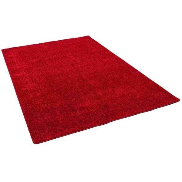 Snapstyle Hochflor Langflor Teppich Cottage Rot 160x160cm