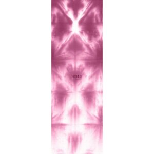 ESTAhome Fototapete Wandfüllendes Tie-Dye Shibori Muster Tiefrosa 100 x 279 cm 158821