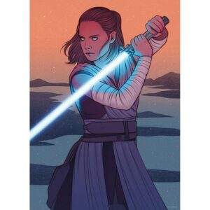 Disney Poster Star Wars Rey Orange und Grau 50 cm x 70 cm 612872