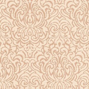 Bricoflor Barock Tapete Beige Textil Vliestapete mit Ornament Elegant für Esszimmer und Wohnzimmer Edle Vlies Textiltapete in Terracotta