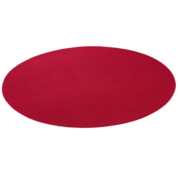 Snapstyle Feinschlingen Velour Teppich Strong Rot 100cm Rund