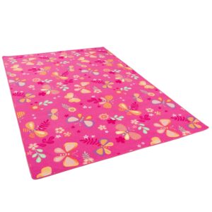 Snapstyle Kinder Spiel Teppich Schmetterling Pink 80x160cm