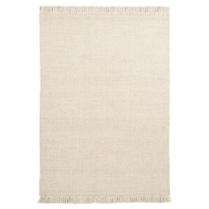 MeGusta Kurzflor Teppich Uni Modern Creme Wolle 200x290 cm Clara