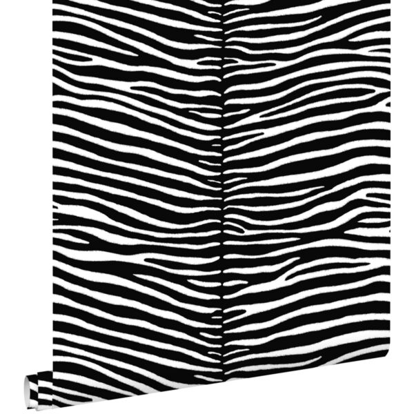 ESTAhome Tapete Zebras Schwarz und Weiß 53 cm x 10