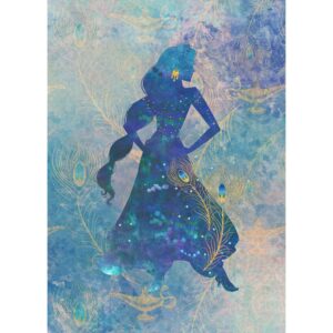 Disney Fototapete Aladdin Jasmine Blau und Lila 200 x 280 cm 610061