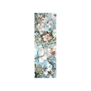 Sanders & Sanders Poster Blumenmuster Blau Rosa und Grün 09 X 27 M