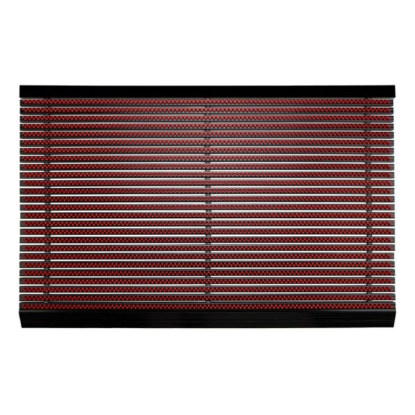 Karat Fußmatte Power Brush Fußabtreter Türmatte mit Hochleistungsbürsten Rot 50 x 80 cm