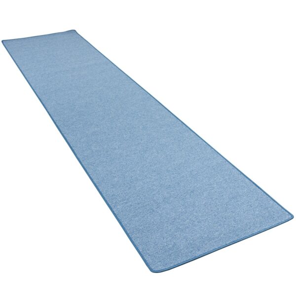 Snapstyle Feinschlingen Velour Läufer Teppich Strong Blau 100x400cm