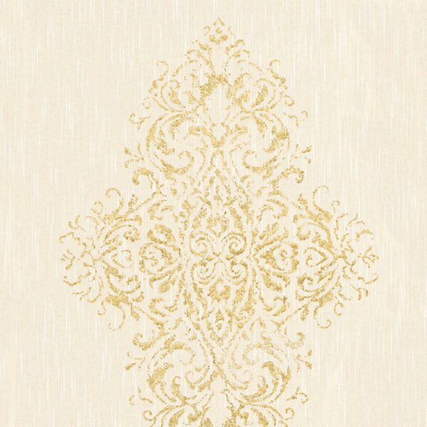 Tadessi Tapete Barock Gioele M1 No 2258 Vliestapete Creme Gold Ornament Barocktapete