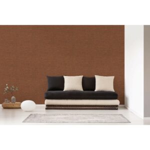 Livingwalls Tapete Uni Braun Rot und Orange 53 cm x 10