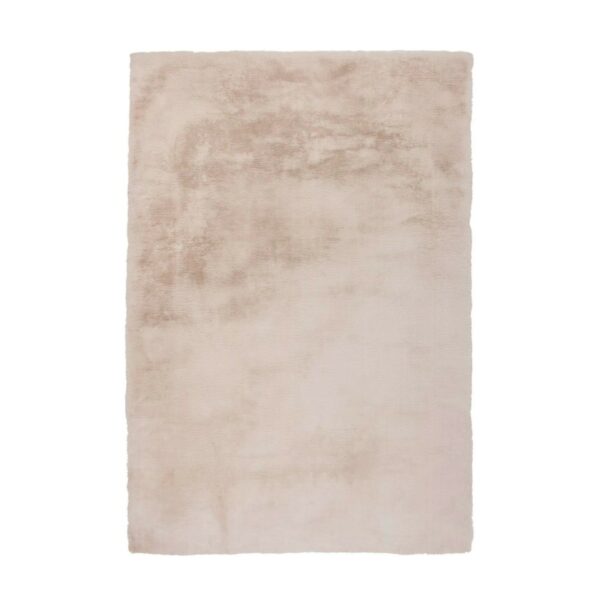 MeGusta Shaggy Hochflor Teppich Uni Creme Polyester 180x280 cm Catalina