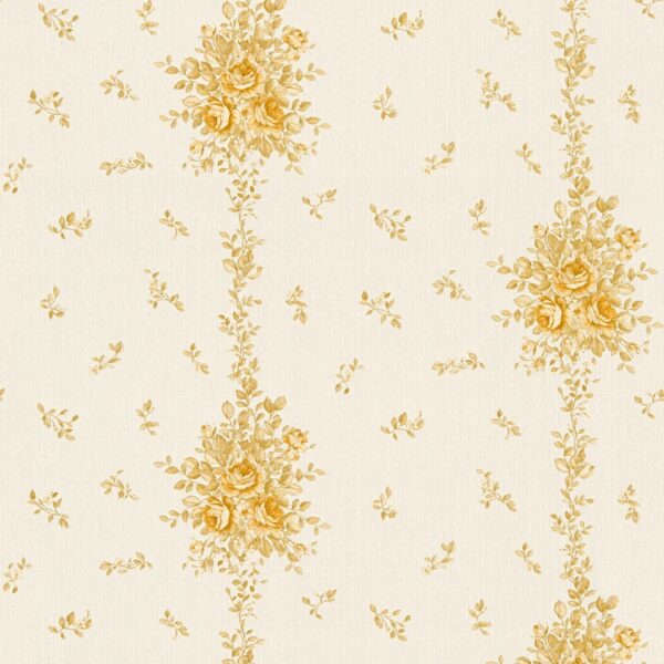 Tadessi Tapete Blumen Carlos M1 No 2523 Vliestapete Gold Beige Floral Klassik