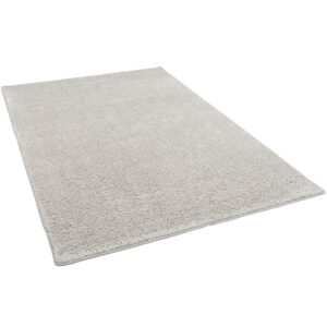 Snapstyle Hochflor Velours Teppich Mona Silbergrau 160x160cm