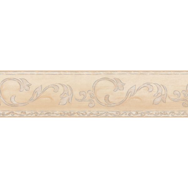 Bricoflor Selbstklebende Bordüre für Küche im Landhausstil Beige Tapetenbordüre im Mediterranen Stil Ornament Wand Bordüre aus Vlies und Vinyl