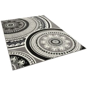 Pergamon Teppich Trendline Mandala Schwarz 185x270cm