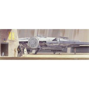 Disney Fototapete Star Wars Millennium Falken Grau 368 x 127 cm 611073