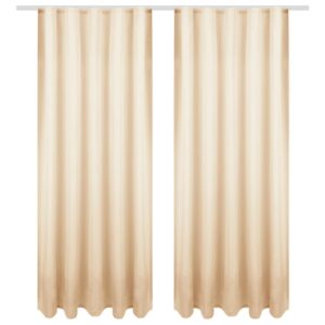 Bestgoodies Dekoschal Ellen Universalband Blickdicht 2er Pack 140 cm x 145 cm Beige