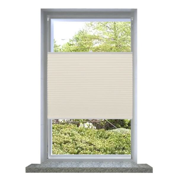 vidaXL Plissee Faltrollo Rollo Plisseerollo 60x125cm Creme