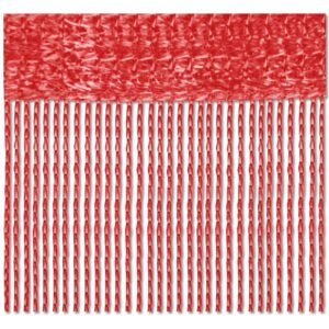 Bestlivings 2er Pack Fadenvorhang Fadengardine Gardine Vorhang 90 cm x 240 cm Rot