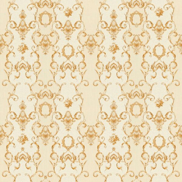 Tadessi Tapete Barock Raffaele M1 No 2489 Vliestapete Gold Creme Ornament Barocktapete