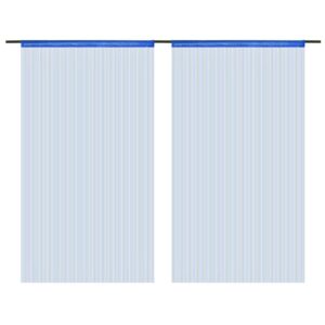 vidaXL Fadenvorhänge 2 Stk 100 x 250 cm Blau