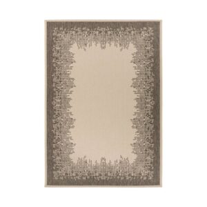 MeGusta Flachflor Teppich Modern Creme - Braun Polypropylen 80x150 cm Paula