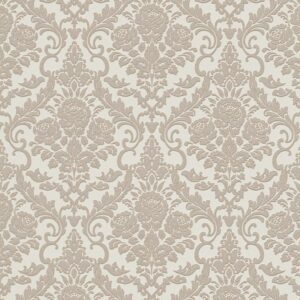 Bricoflor Barock Tapete Floral Ornament Vliestapete in Creme Beige für Wohnzimmer und Esszimmer Vlies Wandtapete mit Rosen Nostalgisch