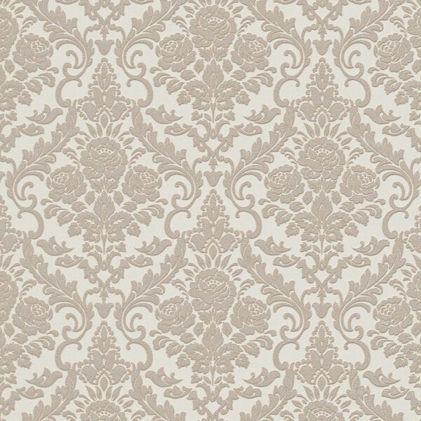 Bricoflor Barock Tapete Floral Ornament Vliestapete in Creme Beige für Wohnzimmer und Esszimmer Vlies Wandtapete mit Rosen Nostalgisch