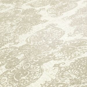 Tadessi Tapete Barock Alessia M1 No 2685 Vliestapete Beige Silber Ornament Barocktapete