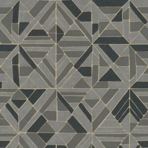 Bricoflor Mosaik Tapete Schwarz Grau Vlies Mosaiktapete Modern Ideal für Küche und Schlafzimmer Graue Vliestapete in Fliesenoptik Geometrisch