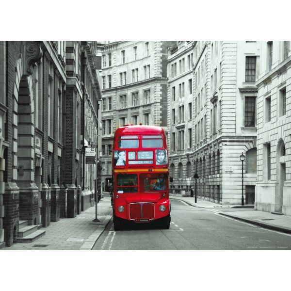 Sanders & Sanders Poster London Grau und Rot 160 x 110 cm 600689