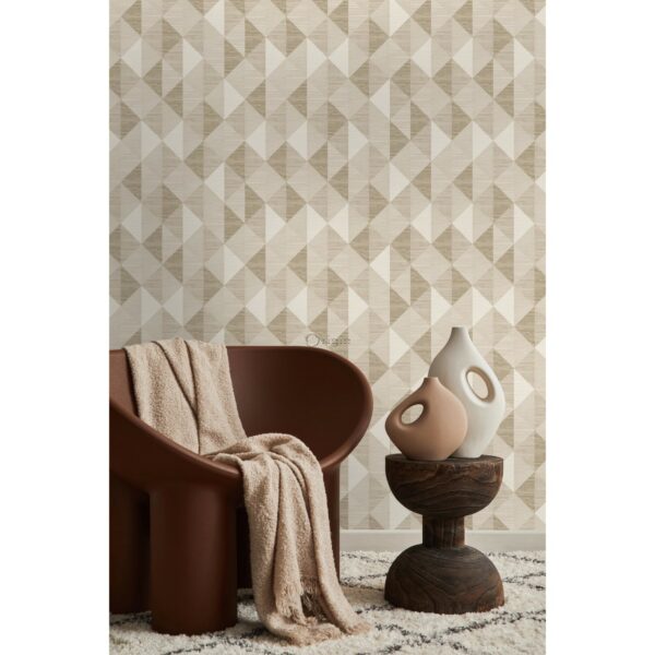 Origin Wallcoverings Öko-Strukturtapete 3D Grasmuster Sandbeige 50 x 900 cm 347882